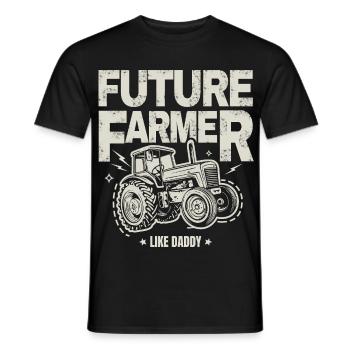 Zukünftiger Farmer Baby Tractor Vintage Dad - Männer T-Shirt - Schwarz - Vorne - AI Model Male 178 light (178cm)