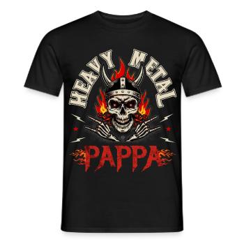 Heavy Metal Dad T-shirt Gift - Men's T-Shirt - black - Front - AI Model Male 178 light (178cm)