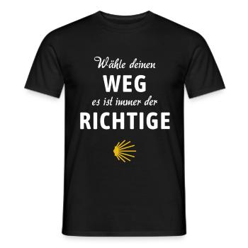 Camino - Der richtige Weg | Jakobsweg, Pilger, - Männer T-Shirt - Schwarz - Vorne - AI Model Male 178 light (178cm)