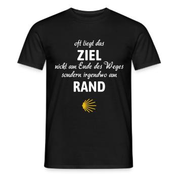Camino Spruch | Jakobsweg, Pilger, Santiago - Männer T-Shirt - Schwarz - Vorne - AI Model Male 178 light (178cm)