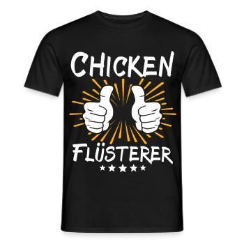 Chicken Spruch - Männer T-Shirt - Schwarz - Vorne - AI Model Male 178 light (178cm)
