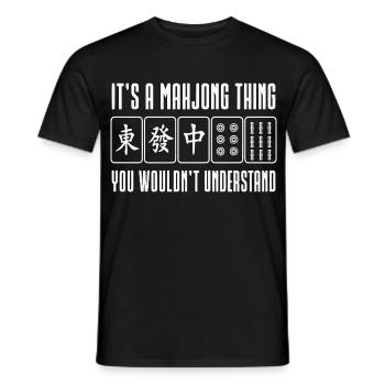 A Mahjong Thing You Wouldn't Understand - Men's T-Shirt - black - Front - AI Model Male 178 light (178cm)