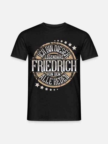 Friedrich - Männer T-Shirt - Schwarz