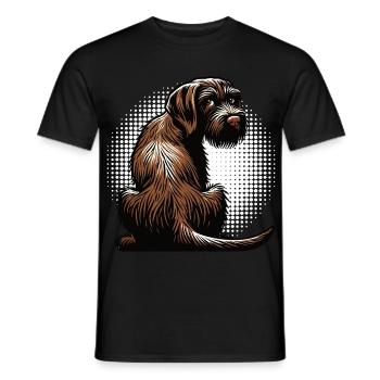Deutsch Drahthaar Deutsch-Drahthaar Besitzer - Männer T-Shirt - Schwarz - Vorne - AI Model Male 178 light (178cm)