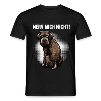 Nerv Mich Nicht Deutsch Drahthaar drahthaar hund - Männer T-Shirt - Schwarz - Vorne - AI Model Male 178 light (178cm)