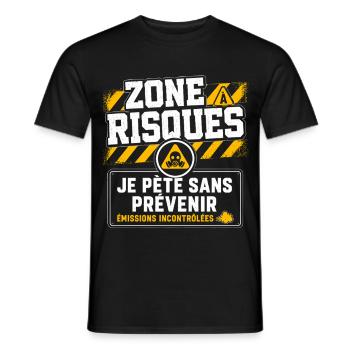 Pète Péteur Cadeau humour personnalisé - T-shirt homme - noir - Devant - AI Model Male 178 light (178cm)