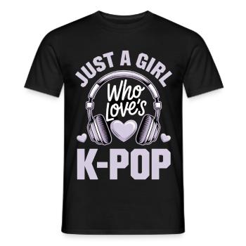 K-Pop - Men's T-Shirt - black - Front - AI Model Male 178 light (178cm)