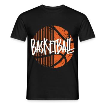 Basketball - Männer T-Shirt - Schwarz - Vorne - AI Model Male 178 light (178cm)