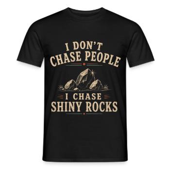 Gesteinsfan Geology Collecting Stones - Men's T-Shirt - black - Front - AI Model Male 178 light (178cm)