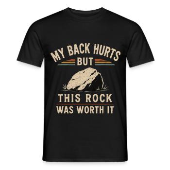 Collecte de pierres, géologie, nature, passe-temps. - T-shirt homme - noir - Devant - AI Model Male 178 light (178cm)