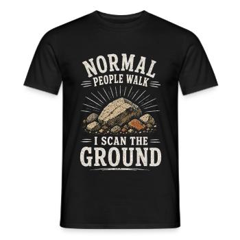Stone Collector Rock Rock Geology - T-shirt homme - noir - Devant - AI Model Male 178 light (178cm)