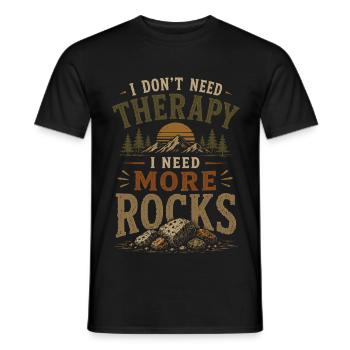 Geology Stones Collecting Rock Fan - Men's T-Shirt - black - Front - AI Model Male 178 light (178cm)