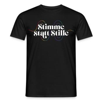 Stimme Statt Stille Shirt Für Aktivisten Toleranz - Männer T-Shirt - Schwarz - Vorne - AI Model Male 178 light (178cm)