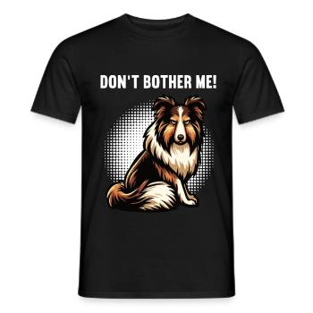 Ne me dérange pas Propriétaire de Collie Holder de Collie - T-shirt homme - noir - Devant - AI Model Male 178 light (178cm)