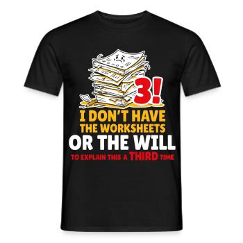 Third Time Procrastination Tee - Men's T-Shirt - black - Front - AI Model Male 178 light (178cm)