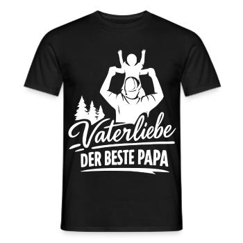 Vaterliebe: Der Beste Papa - Männer T-Shirt - Schwarz - Vorne - AI Model Male 178 light (178cm)