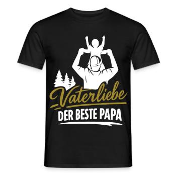 Vaterliebe Der Beste Papa - Männer T-Shirt - Schwarz - Vorne - AI Model Male 178 light (178cm)