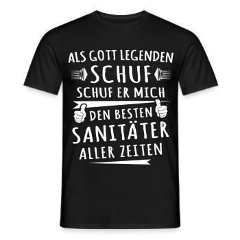 Sanitäter - Männer T-Shirt - Schwarz - Vorne - AI Model Male 178 light (178cm)