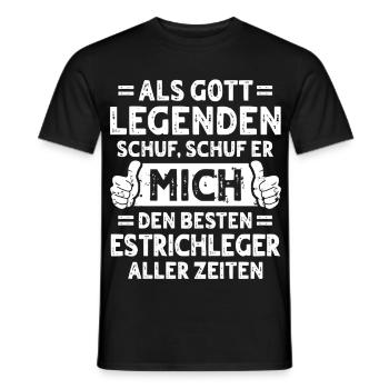 Estrichleger - Männer T-Shirt - Schwarz - Vorne - AI Model Male 178 light (178cm)