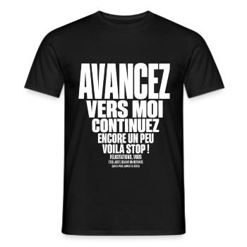 t-shirt retraité  - T-shirt homme - noir - Devant - AI Model Male 178 light (178cm)