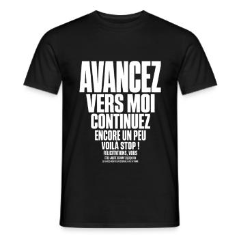 T-shirt Pêche Humour Cadeau Pêcheur - T-shirt homme - noir - Devant - AI Model Male 178 light (178cm)