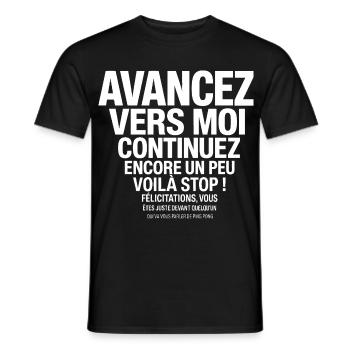 T-shirt Ping Pong Humour Cadeau  - T-shirt homme - noir - Devant - AI Model Male 178 light (178cm)