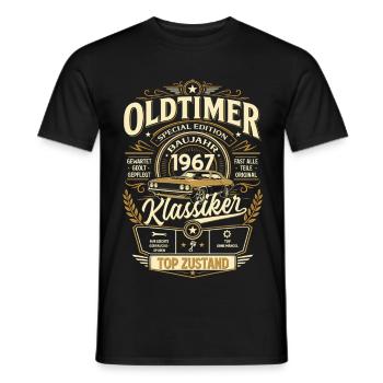 59. Geburtstag Geschenk Mann Vintage Oldtimer 1967 - Männer T-Shirt - Schwarz - Vorne - AI Model Male 178 light (178cm)