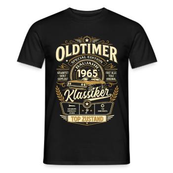 61. Geburtstag Geschenk Mann Vintage Oldtimer 1965 - Männer T-Shirt - Schwarz - Vorne - AI Model Male 178 light (178cm)