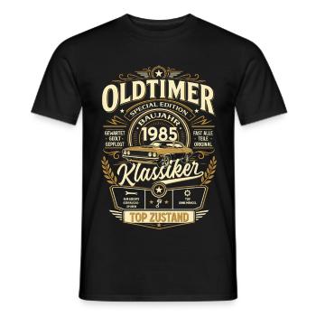 41. Geburtstag Geschenk Mann Vintage Oldtimer 1985 - Männer T-Shirt - Schwarz - Vorne - AI Model Male 178 light (178cm)
