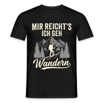 Mir reicht´s ich geh wandern! Wander - Männer T-Shirt - Schwarz - Vorne - AI Model Male 178 light (178cm)