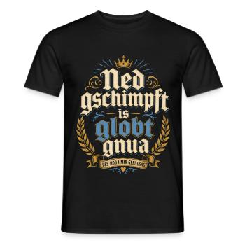 Bayerischer Volksfest Spruch - Männer T-Shirt - Schwarz - Vorne - AI Model Male 178 light (178cm)