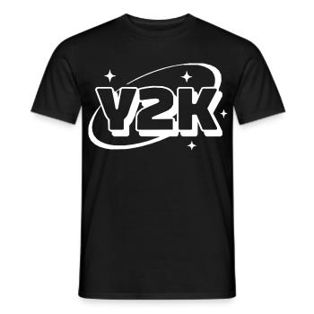 Y2K Neon Retro Stars - Men's T-Shirt - black - Front - AI Model Male 178 light (178cm)
