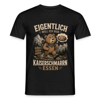 Kaiserschmarrn Wanderer - Männer T-Shirt - Schwarz - Vorne - AI Model Male 178 light (178cm)