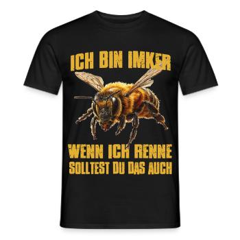 Honigbiene Bienenzüchter Biene Imker Zubehör  - Männer T-Shirt - Schwarz - Vorne - AI Model Male 178 light (178cm)