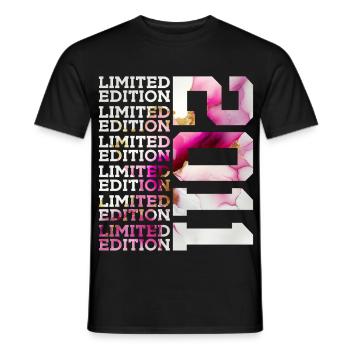 LIMITED EDITION 2011 - 15 YEARS - 15TH BIRTHDAY - Men's T-Shirt - black - Front - AI Model Male 178 light (178cm)