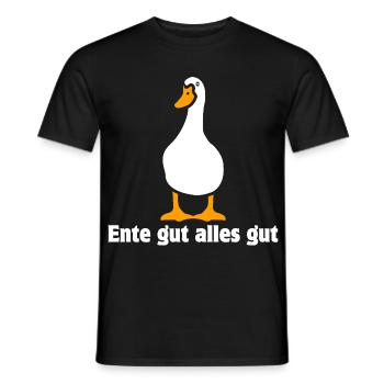 Ente gut alles gut | Cartoon - Männer T-Shirt - Schwarz - Vorne - AI Model Male 178 light (178cm)