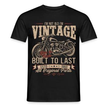 66. Geburtstag Geschenk Motorradfahrer Biker 1960 - Männer T-Shirt - Schwarz - Vorne - AI Model Male 178 light (178cm)