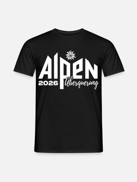 Alpen Überquerung 2026 - Wandern - Männer T-Shirt - Schwarz