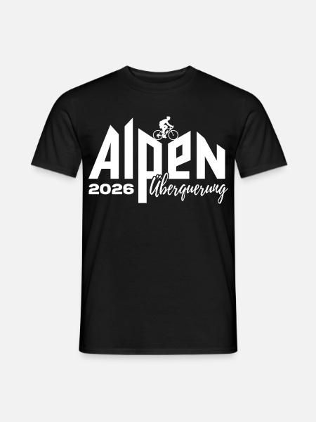 Alpen Überquerung 2026 - Fahrrad - Männer T-Shirt - Schwarz