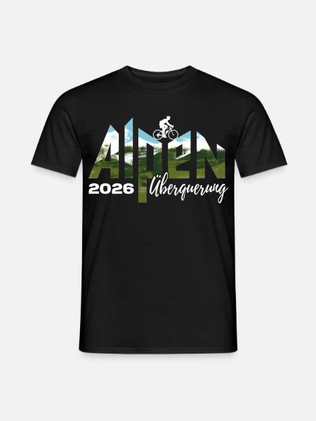 Alpen Überquerung 2026 - Fahrrad - Männer T-Shirt - Schwarz
