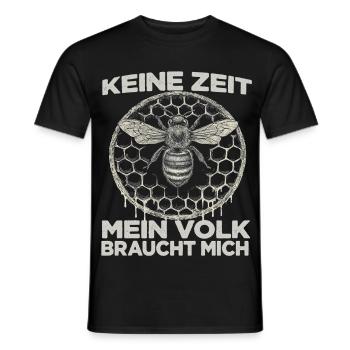 Imkerhut Imkeranzug Biene Fan Bienenzüchter - Männer T-Shirt - Schwarz - Vorne - AI Model Male 178 light (178cm)