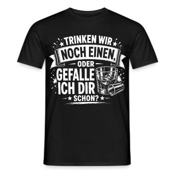 Trinken wir noch einen? - Männer T-Shirt - Schwarz - Vorne - AI Model Male 178 light (178cm)