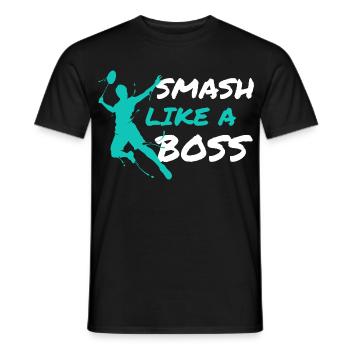 Joueur de badminton Entraîneur de badminton Badminton Smash - T-shirt homme - noir - Devant - AI Model Male 178 light (178cm)