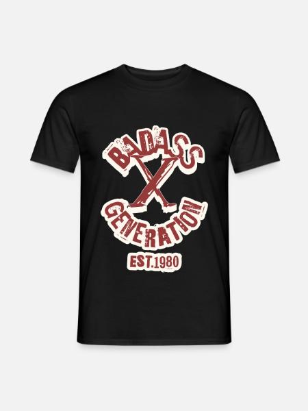 Badass Generation X 1980 - Männer T-Shirt - Schwarz
