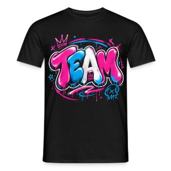 Équipe - T-shirt homme - noir - Devant - AI Model Male 178 light (178cm)