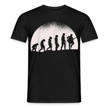 Évolution silhouette guitare - T-shirt homme - noir - Devant - AI Model Male 178 light (178cm)