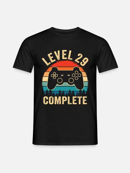 Level 29 complete – Cadeau 29 ans - T-shirt homme - noir
