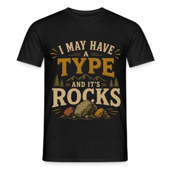 Steinsammler Geologie Gesteine Natur - Männer T-Shirt - Schwarz - Vorne - AI Model Male 178 light (178cm)