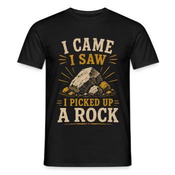 Stone Collector Rocks Geology Hobby - Men's T-Shirt - black - Front - AI Model Male 178 light (178cm)