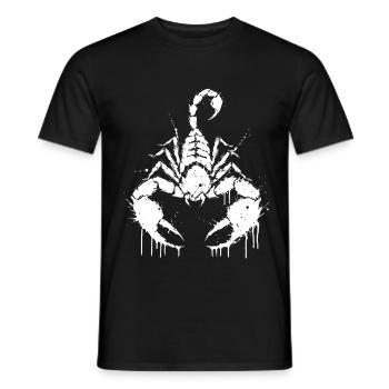 Scorpion White Splash - Men's T-Shirt - black - Front - AI Model Male 178 light (178cm)